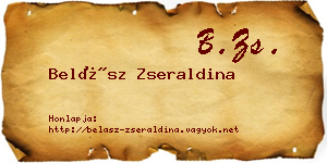 Belász Zseraldina névjegykártya